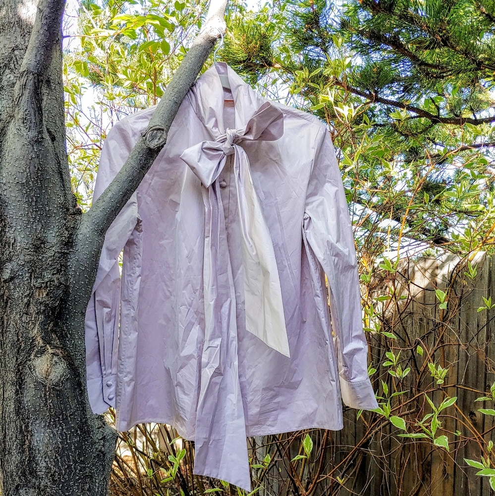 NWT Tory Burch Daphne Bow Blouse. Size 6.